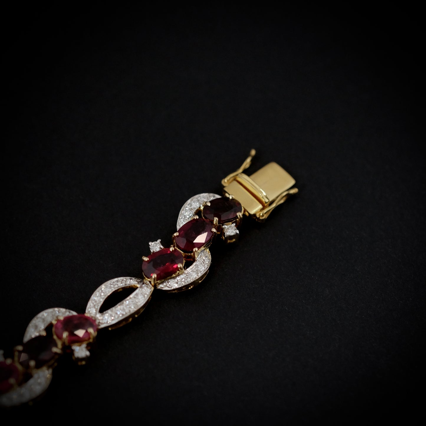 Rubellite & Diamond Bracelet