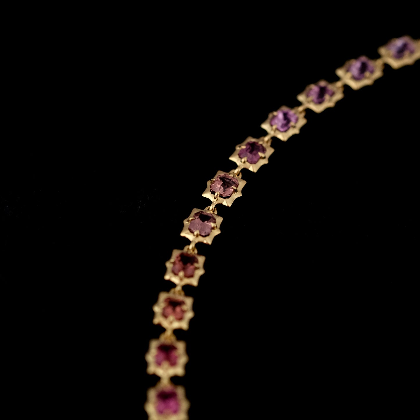 Multicolor Spinel Bracelet in 18k Yellow Gold