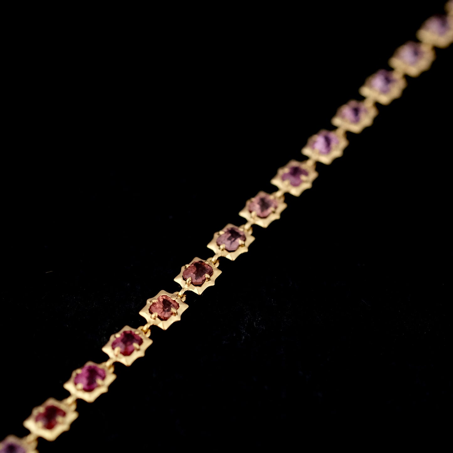 Multicolor Spinel Bracelet in 18k Yellow Gold