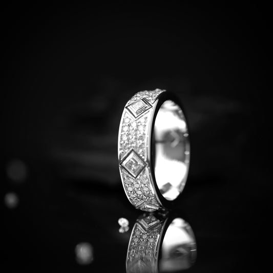 Streamline Three Row Diamond Ring