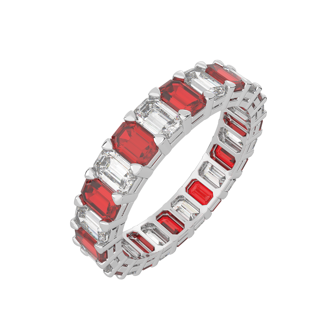 Ruby & Diamond Eternity Ring