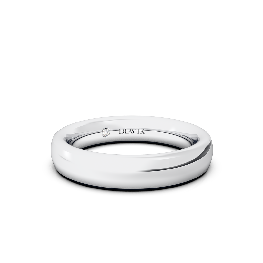 Hidden Diamond Comfort Fit Wedding Ring