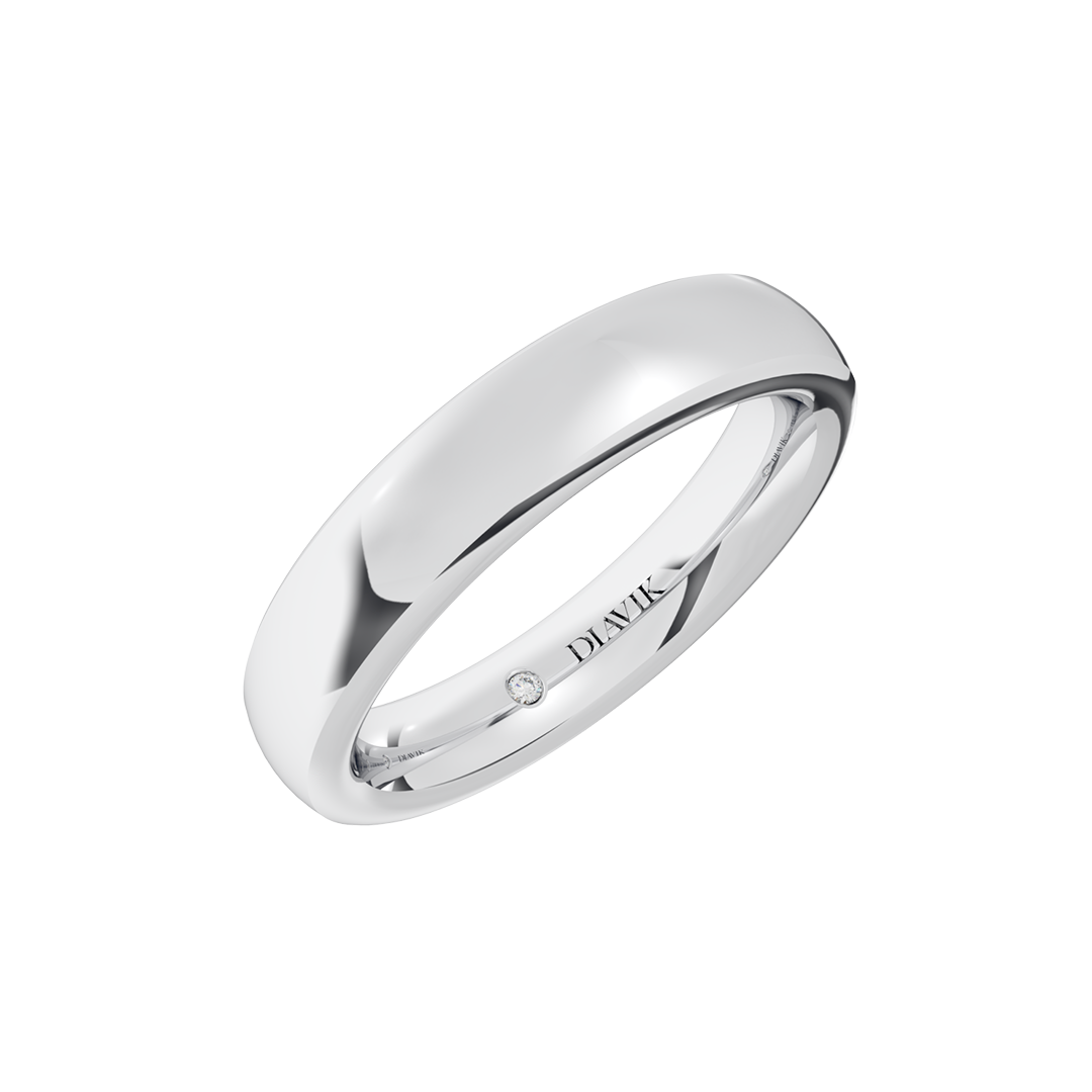 Hidden Diamond Comfort Fit Wedding Ring