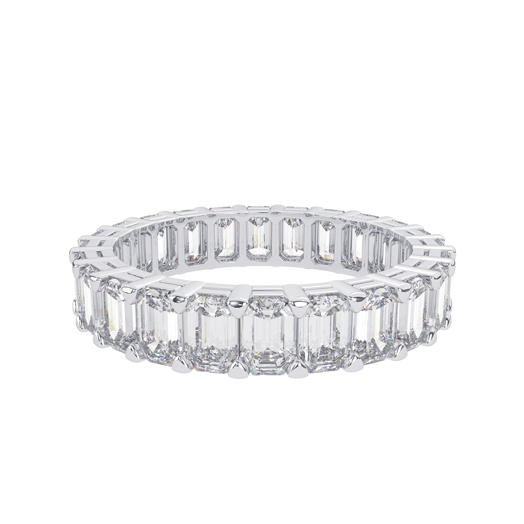 Emerald Cut Diamond Eternity Band