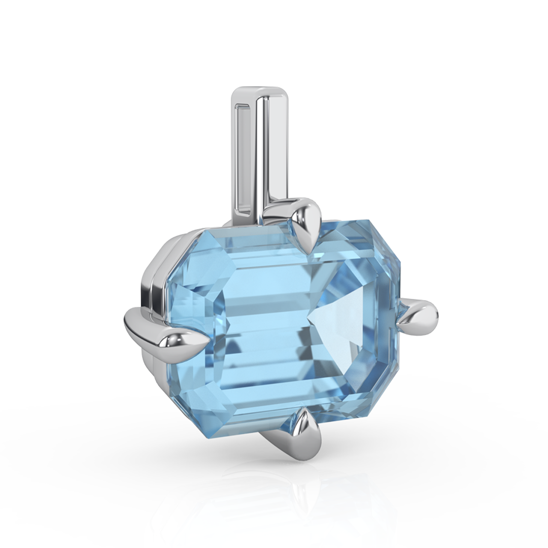 Four Claw Aquamarine Pendant