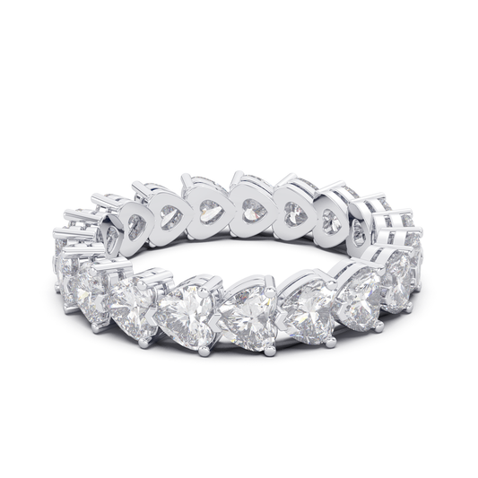 Heart Shaped Diamond Eternity Band