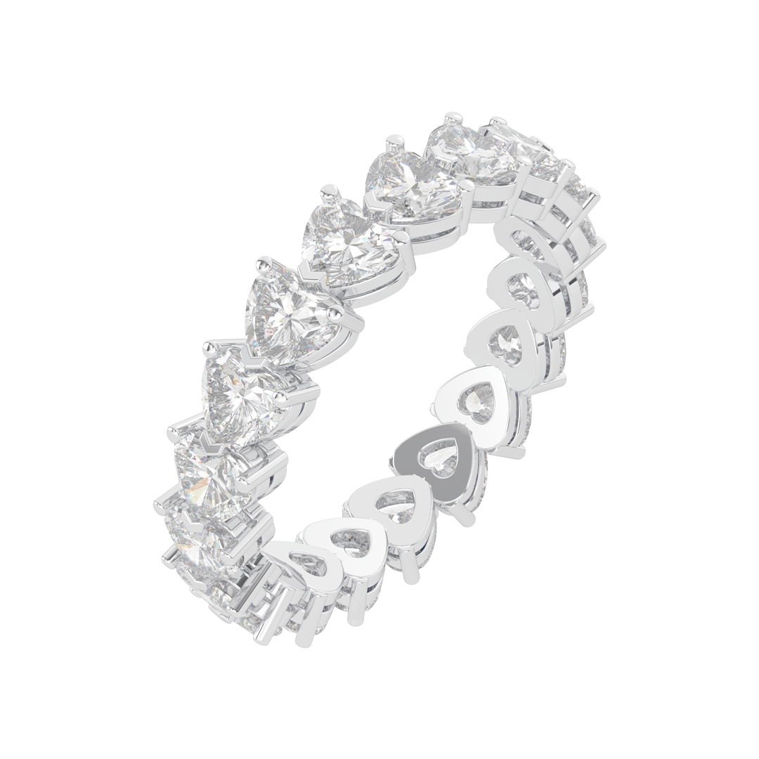 Heart Shaped Diamond Eternity Band