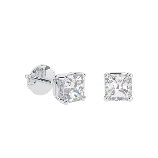 Radiant-Cut Stud Earrings