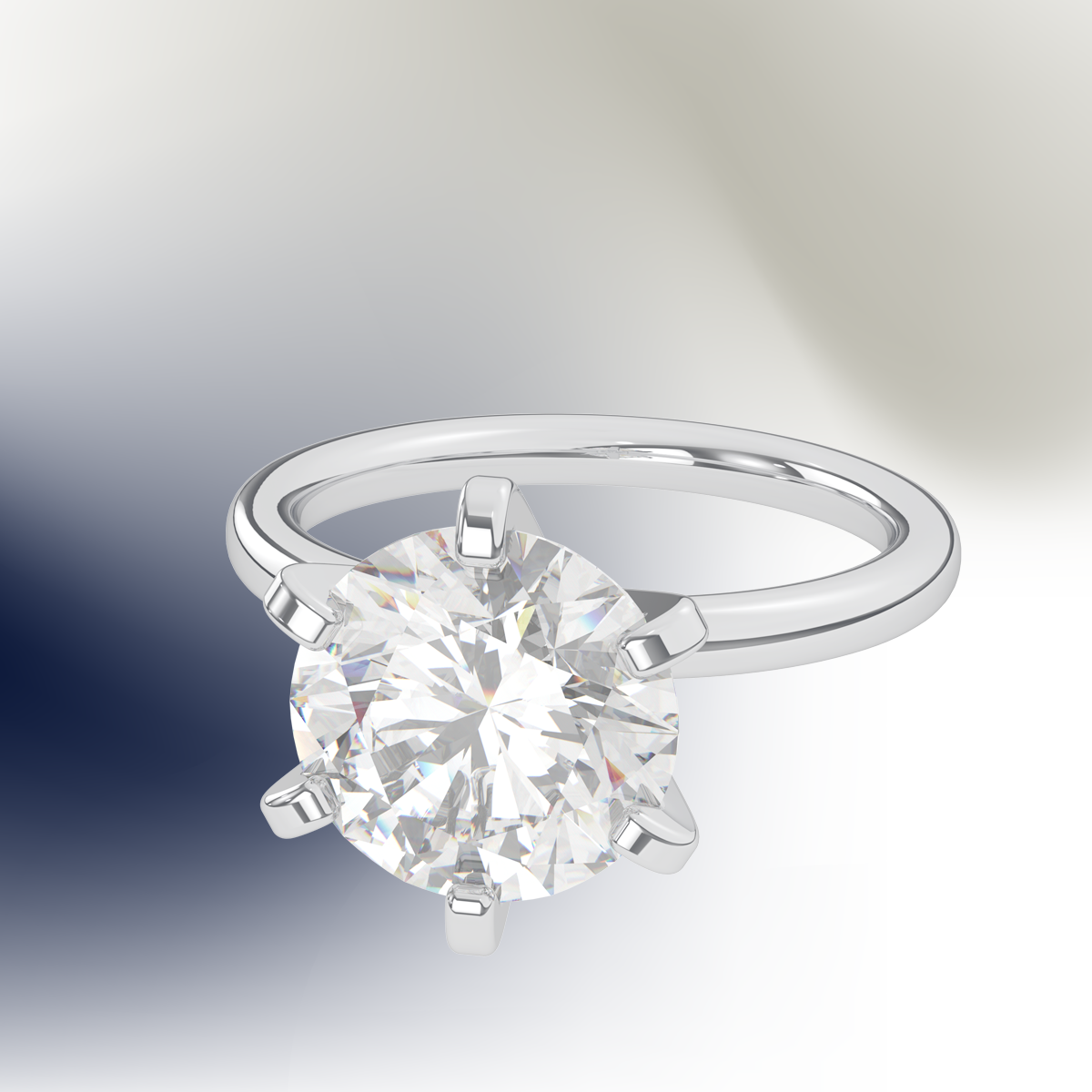 Classic Six-Prong Solitaire Engagement Ring